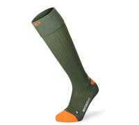 Lenz Heat Sock 4.1 Toe Cap Heated Socks, green-orange, size 45 46 47 for Men