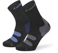 Lenz Outdoor 1.0 Socks - Pack of 2, black/grey/blue, size 42-44