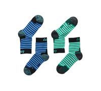 Lenz 1.0 Outdoor Kids Socks, green-blue, size 27 28 29 30