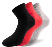 Lenz Performance Quarter Tech Socks, black/red/white, size 43-46