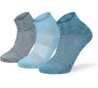Lenz Performance Quarter Tech Socks, dark blue/light blue/green, size 35-38
