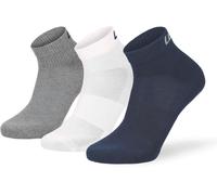 Lenz Performance Quarter Tech Socks, grey/white/blue, size 35-38