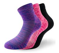 Lenz Performance Quarter Tech Socks, violet/pink/black, size 35-38