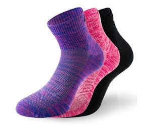 Lenz Performance Quarter Tech Socks, violet/pink/black, size 35-38