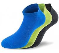 Lenz Performance Sneaker Tech Socks, black/green/blue, size 35-38