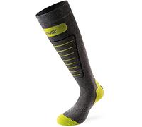 Lenz Skiing 1.0 Winter Sport Socken Ski Herren Damen Snowboard Knie Strümpfe Warm, 090, Farbe Grau Lime Grün, Größe 39-41