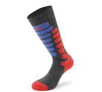 Lenz Skiing 2.0 Kids Socks, grey/blue/red, size 31-34