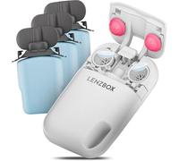 LENZBOX Soft Set Including 3x LenzCare - Premium All-In-One Contact Lens Box for Soft Contact Lenses, Contact Lens Case with Liquid, Travel Safe and Compact, Made in Germany, Colour Flambé