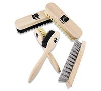 Lenzen Shoe Cleaning Kit, 5 Pieces consisting of 2 Polishing Brushes, 2 Cream Brushes and 1 Cleaning Brush