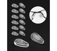 LenzProse 6 Pairs Replacement Nose Pads for Oakley Socket 5.5 OX3218/Socket 5.0 OX3217/Socket Ti OX5019/Steel Plate OX3222/Contrail OO4147 Eyeglasses, Clear Nose Guard