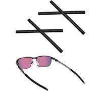LenzReborn 2 Pair Replacement Earsocks for Oakley Tincup OX3184/Tincup 0.5 OX5099/Pitchman OX8050/Pitchman R OX8105/Pitchman Asian Fit OX8096/Wheel House RX OX9611 Eyeglass - Black