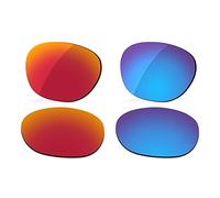LenzReborn Polarized Lens Replacement compatible with Ray-Ban RB4089-62 Sunglass - Fire Red+Ice Blue