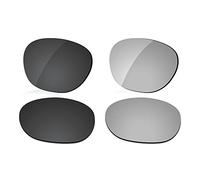LenzReborn Polarized Lens Replacement compatible with Ray-Ban RB4187-54 Sunglass - Dark Black+Silver Grey