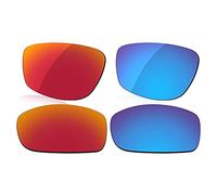 LenzReborn Polarized Lens Replacement for Arnette Quick Draw AN4178 Sunglass - Fire Red+Ice Blue