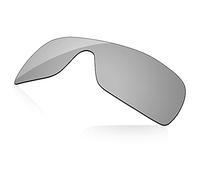 LenzReborn Polarized Lens Replacement for Oakley Batwolf OO9101 Sunglass - Silver Grey - Polarized Mirrored