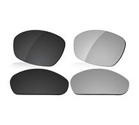LenzReborn Polarized Lens Replacement for Oakley Blender OO4059 Sunglass - Dark Black+Silver Grey