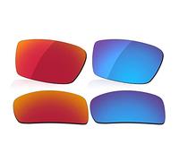 LenzReborn Polarized Lens Replacement for Oakley Crankshaft OO9239 Sunglass - Fire Red+Ice Blue