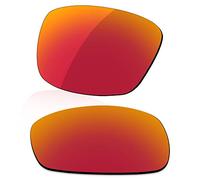 LenzReborn Polarized Lens Replacement for Oakley Crosshair 2.0 OO4044 Sunglass - Fire Red - Polarized Mirrored