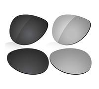 LenzReborn Polarized Lens Replacement for Oakley Crosshair New 2012 OO4060 Sunglass - Dark Black+Silver Grey