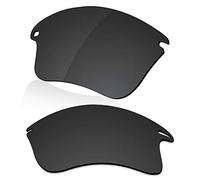 LenzReborn Polarized Lens Replacement for Oakley Fast Jacket XL OO9156 Sunglass - Dark Black - Polarized