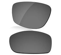 LenzReborn Polarized Lens Replacement for Oakley Fives Squared Sunglass - Bright Black - Polarized Mirrored