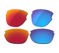 LenzReborn Polarized Lens Replacement for Oakley Frogskins Lite OO9374 Sunglass - Fire Red+Ice Blue