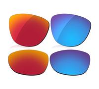 LenzReborn Polarized Lens Replacement for Oakley Frogskins Mix OO9428 Sunglass - Fire Red+Ice Blue