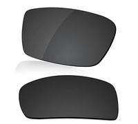 LenzReborn Polarized Lens Replacement for Oakley Gascan OO9014 Sunglass - Dark Black - Polarized