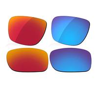 LenzReborn Polarized Lens Replacement for Oakley Holbrook Metal OO4123 Sunglass - Fire Red+Ice Blue