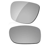 LenzReborn Polarized Lens Replacement for Oakley Holbrook Metal OO4123 Sunglass - Silver Grey - Polarized Mirrored
