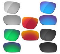 LenzReborn Polarized Lens Replacement for Oakley Holbrook OO9102 Sunglass - Dark Black+Silver Grey+Fire Red+Ice Blue+Lawn Green