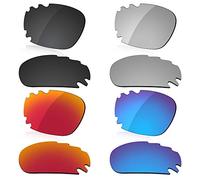LenzReborn Polarized Lens Replacement for Oakley Jawbone Vented Sunglass - Dark Black+Silver Grey+Fire Red+Ice Blue