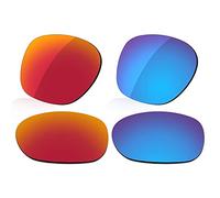LenzReborn Polarized Lens Replacement for Oakley Latch Key M OO9394 Sunglass - Fire Red+Ice Blue