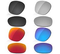 LenzReborn Polarized Lens Replacement for Oakley Latch OO9265 Sunglass - Dark Black+Silver Grey+Fire Red+Ice Blue, Dark Black + Silver Grey + Fire Red + Ice Blue, One Size