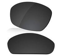 LenzReborn Polarized Lens Replacement for Oakley Monster Dog Sunglass - Dark Black - Polarized