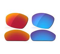 LenzReborn Polarized Lens Replacement for Oakley Straight Jacket 2007 Sunglass - Fire Red+Ice Blue