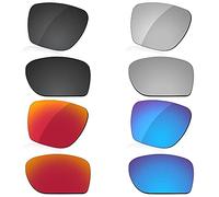 LenzReborn Polarized Lens Replacement for Oakley Sylas OO9448 Sunglass - Dark Black+Silver Grey+Fire Red+Ice Blue