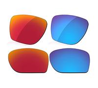 LenzReborn Polarized Lens Replacement for Oakley Sylas OO9448 Sunglass - Fire Red+Ice Blue