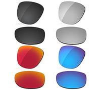 LenzReborn Polarized Lens Replacement for Oakley Trillbe X OO9340 Sunglass - Dark Black+Silver Grey+Fire Red+Ice Blue