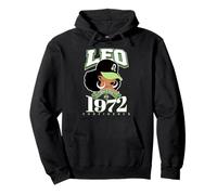 Leo 1972 Zodiac Queens Afro Astrology Birthday Pullover Hoodie