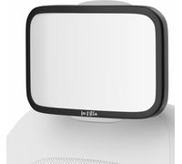 Leo and Ella - Tesla Baby Car Mirror - 11.4" Extra Large Fixed Headrest Baby Car Mirror Rear Facing - Crash Tested Shatterproof Design w/360° Adjustable Mount w/Elastic Strap