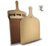 Leo and Gio Sliding Pizza Shovel 30 x 60 cm with Mat | Pizza Stretcher Peel
