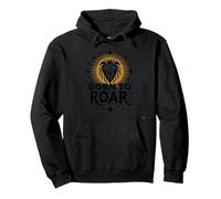 Leo Birthday Born to Roar Women's Zodiac Gift Pullover Hoodie, Adult Unisex, Black, S