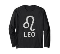 Leo Chalk Zodiac Graphic Long Sleeve T-Shirt