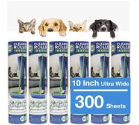 Leo Cleaning Roller Refill sticky peel tape 6 pc total 300 sheets Refills For Pet Hair Household Floor Cleaning