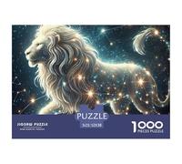 Leo Constellation 1000 Piece Jigsaw Puzzle for Adults Night Sky Jigsaw Puzzle Set Relaxing Home Decor Gift 52x38cm/1000pcs