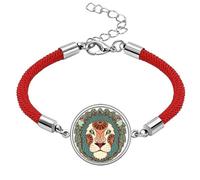 Leo Constellation Zodiac Symbol Lucky Red String Bracelet Rope Bracelet Handmade