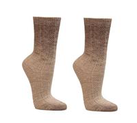 Leo Design 2 Pairs Norwegian Virgin Lambswool blend Socks for Men & Women, Winter Thermal Classic Knitted, Crew Soft & Warm, Smart Socks for cold weather (9-12, Mix 1)