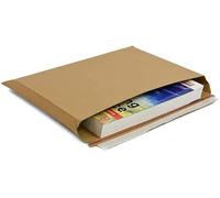 Leo Design A4 Cardboard Envelopes | Pack of 30 Expandable Book Mailers - 350gsm Rigid PIP Large Letter Box, Peel & Seal Sturdy Packaging, Rip-Strip