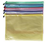 LEO Design - Plastic Wallets Zip Wallets Ziplock Bags Zipper Bag Zipped Document Folder (A4-10X)